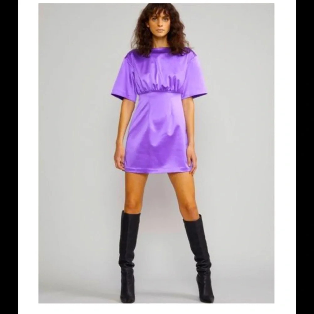 Cynthia Rowley Purple Satin Mini Dress